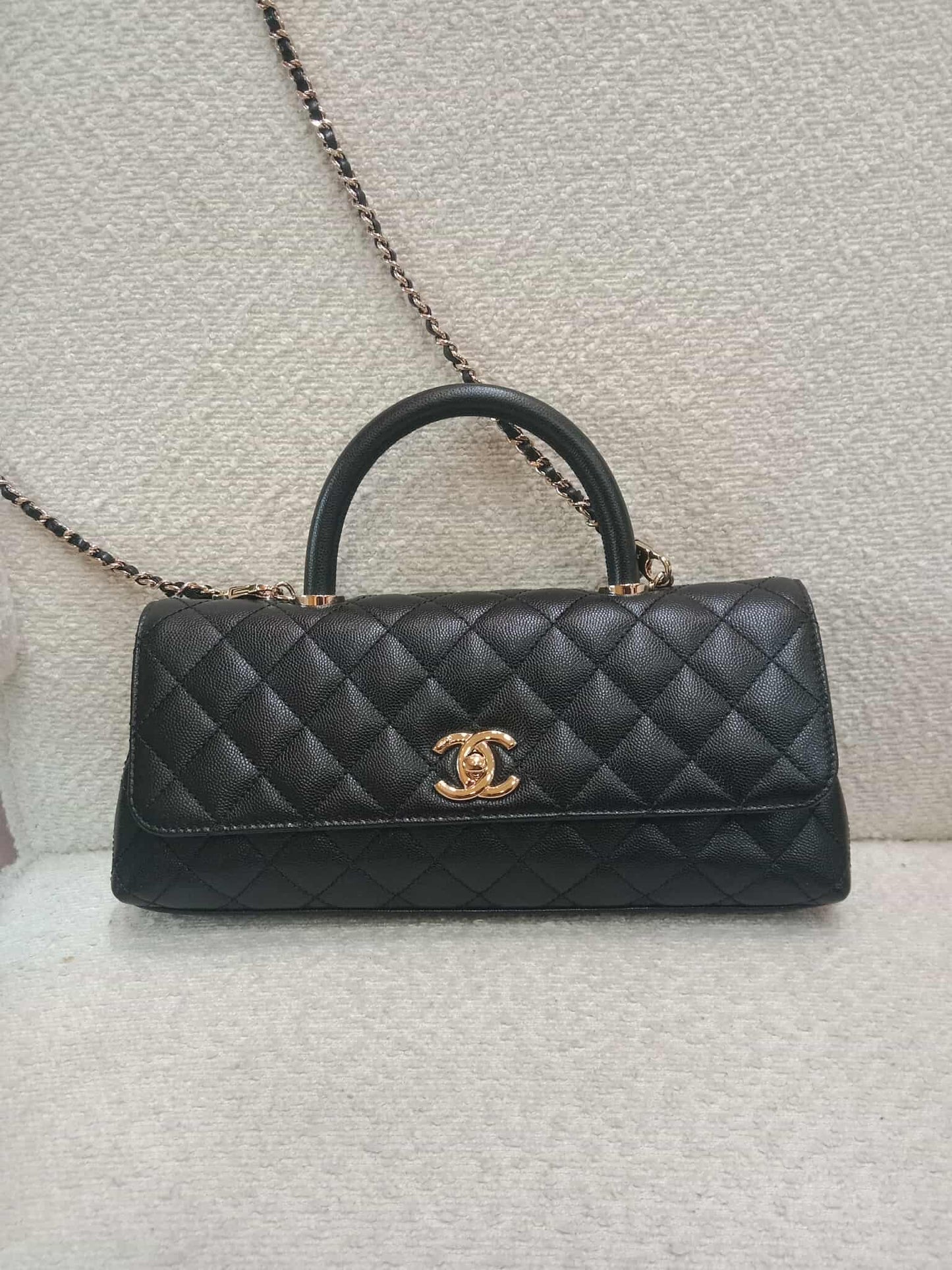 Chanel Cocohandle Eastwest Top Handle Caviar Bag Black