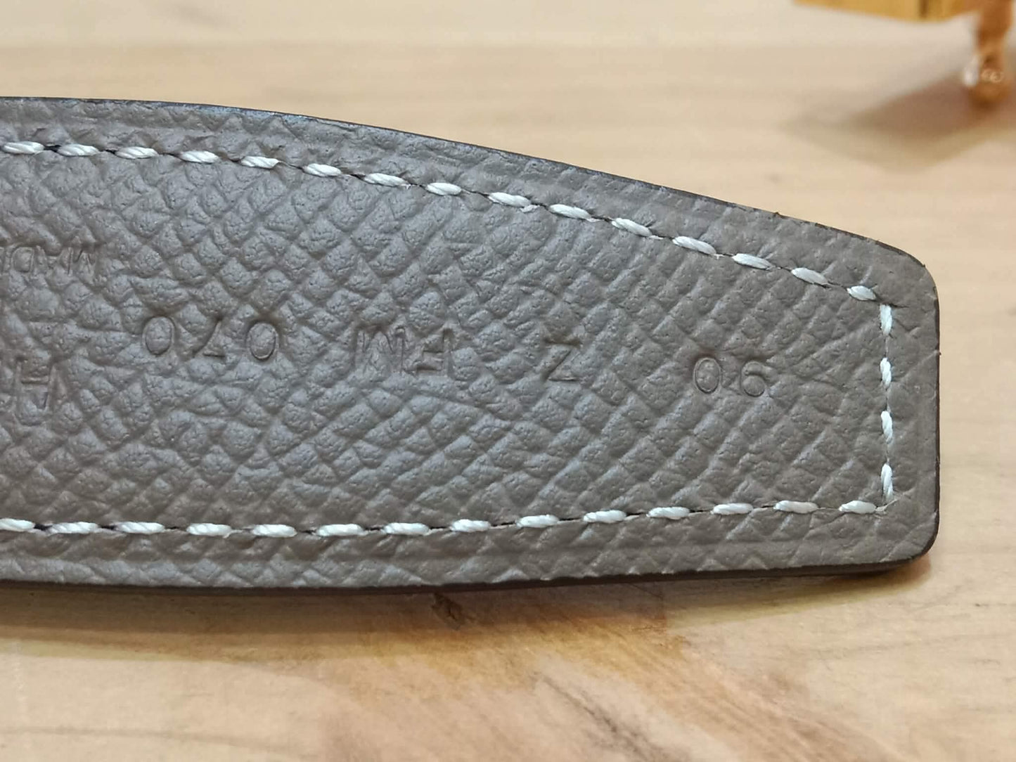 Hermes Mini Constance Reversible Belt Etoupe Stamp Z 2021