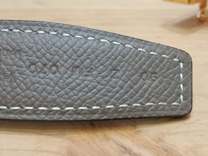 Hermes Mini Constance Reversible Belt Etoupe Stamp Z 2021