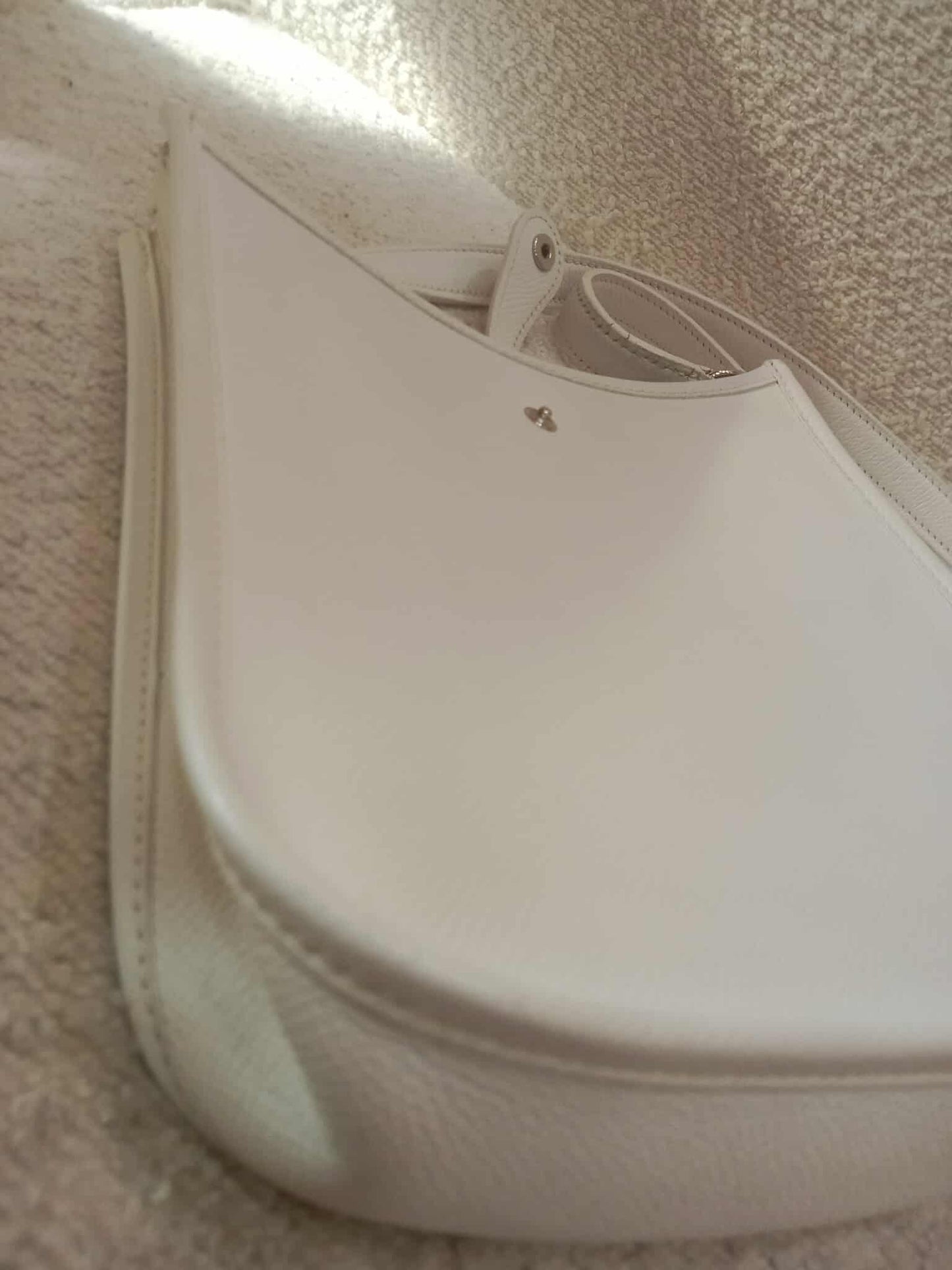 Hermes Evelyne TPM White Clemence Stamp O Square 2011