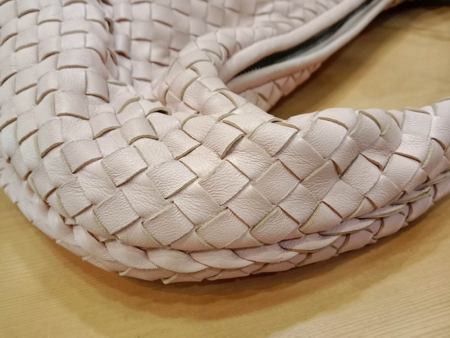 Bottega Veneta Intrecciato Hobo Bag Pink