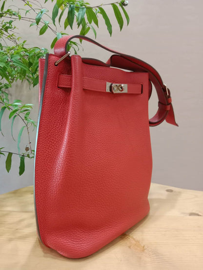 Hermes So Kelly 22 Togo Red Stamp R Square 2014