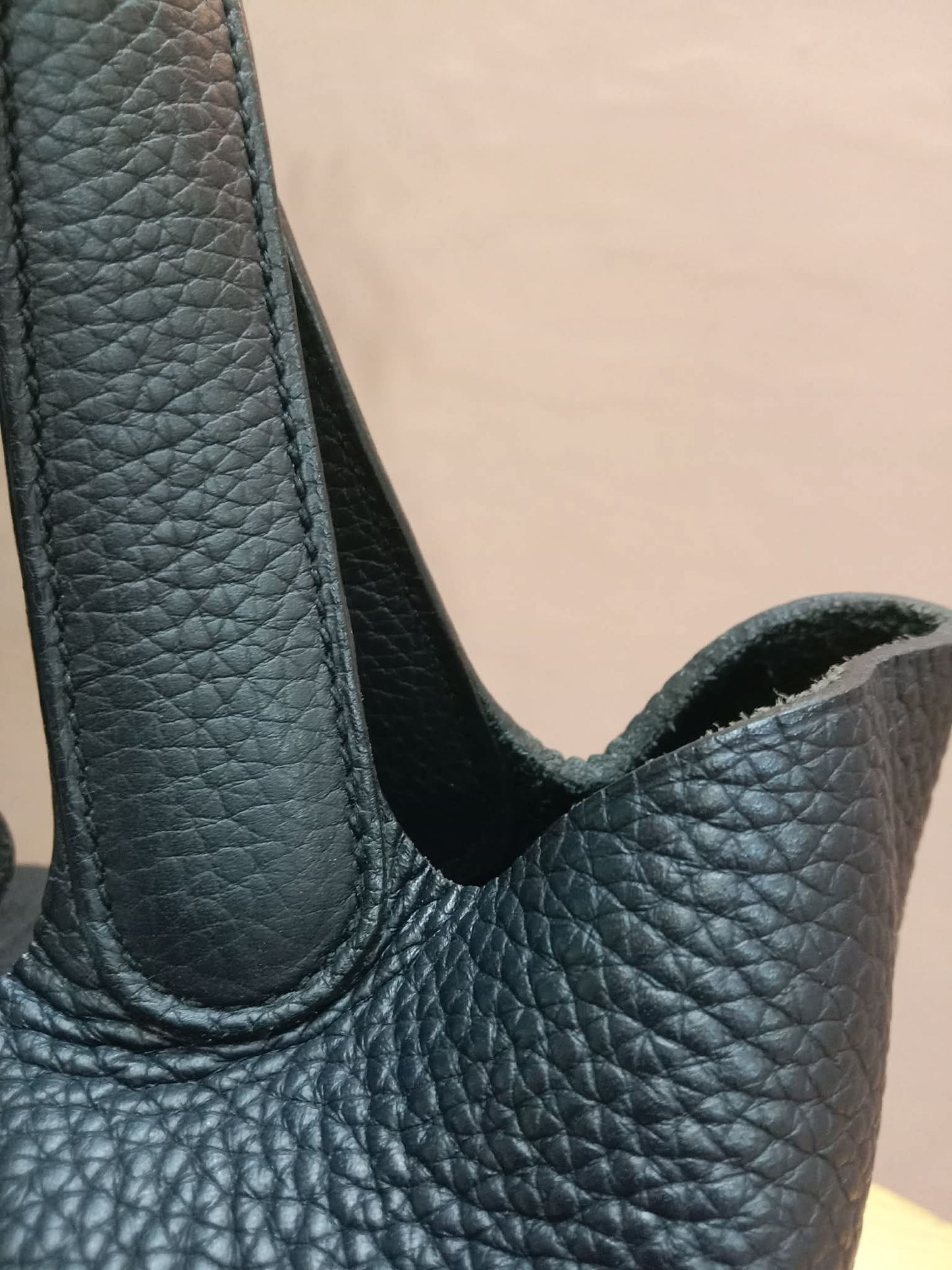 Hermes Picotin 22 Noir Clemence Stamp T 2015