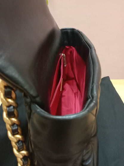 Chanel 19 Lambskin Large Black Series30