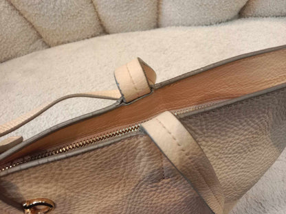 Salvatore Ferragamo Beige Leather Bice Tote