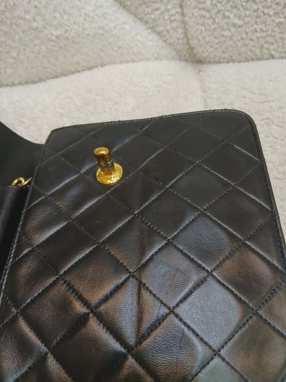 Chanel Matelasse Lambskin Double Turn Lock Vintage Mini Briefcase Series 1