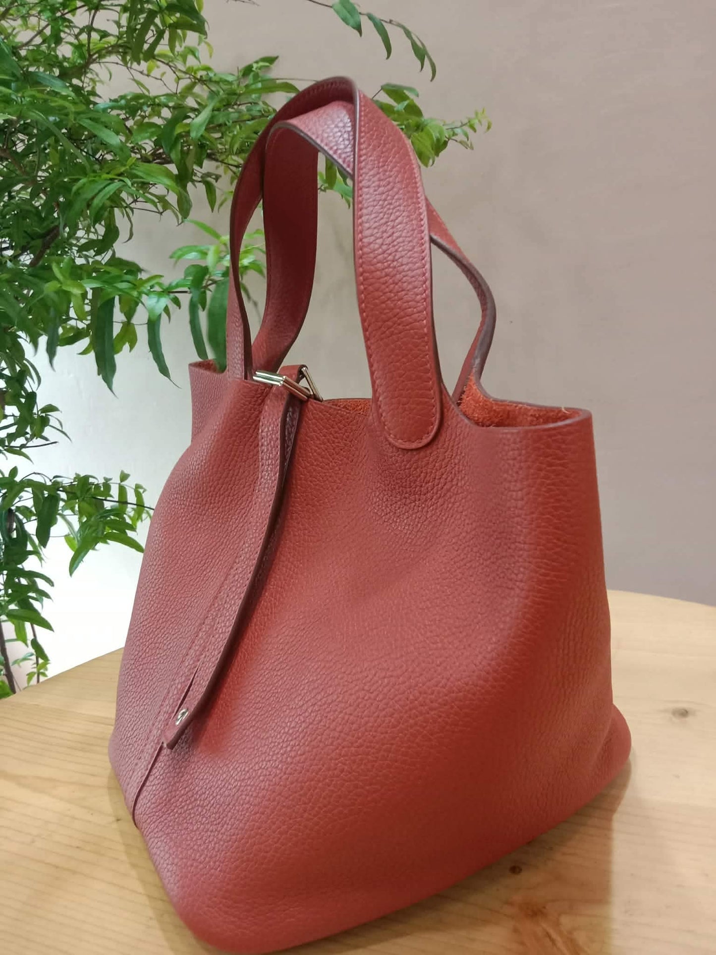 Hermes Picotin 22 Clemence Brique Stamp Y 2020