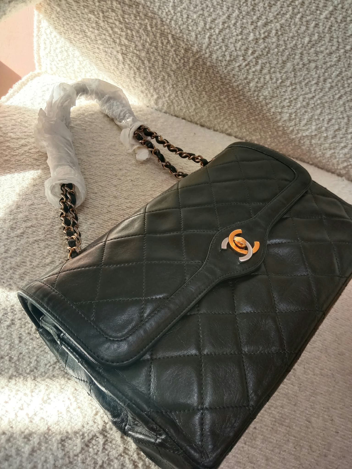 Chanel Quilted Lambskin Paris Double FLap Bag Black Series 2