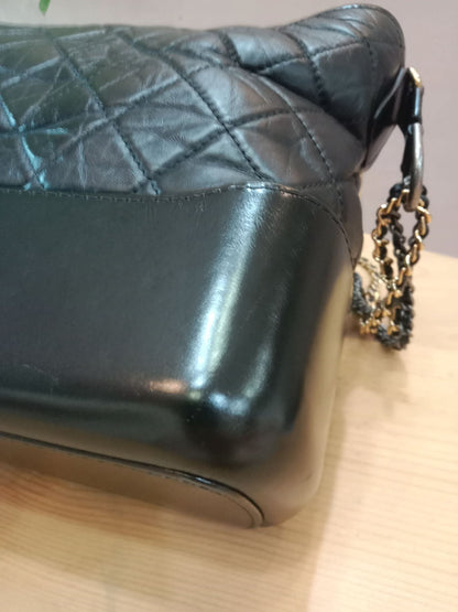 Chanel Gabrielle Medium Calfskin Black Series 24