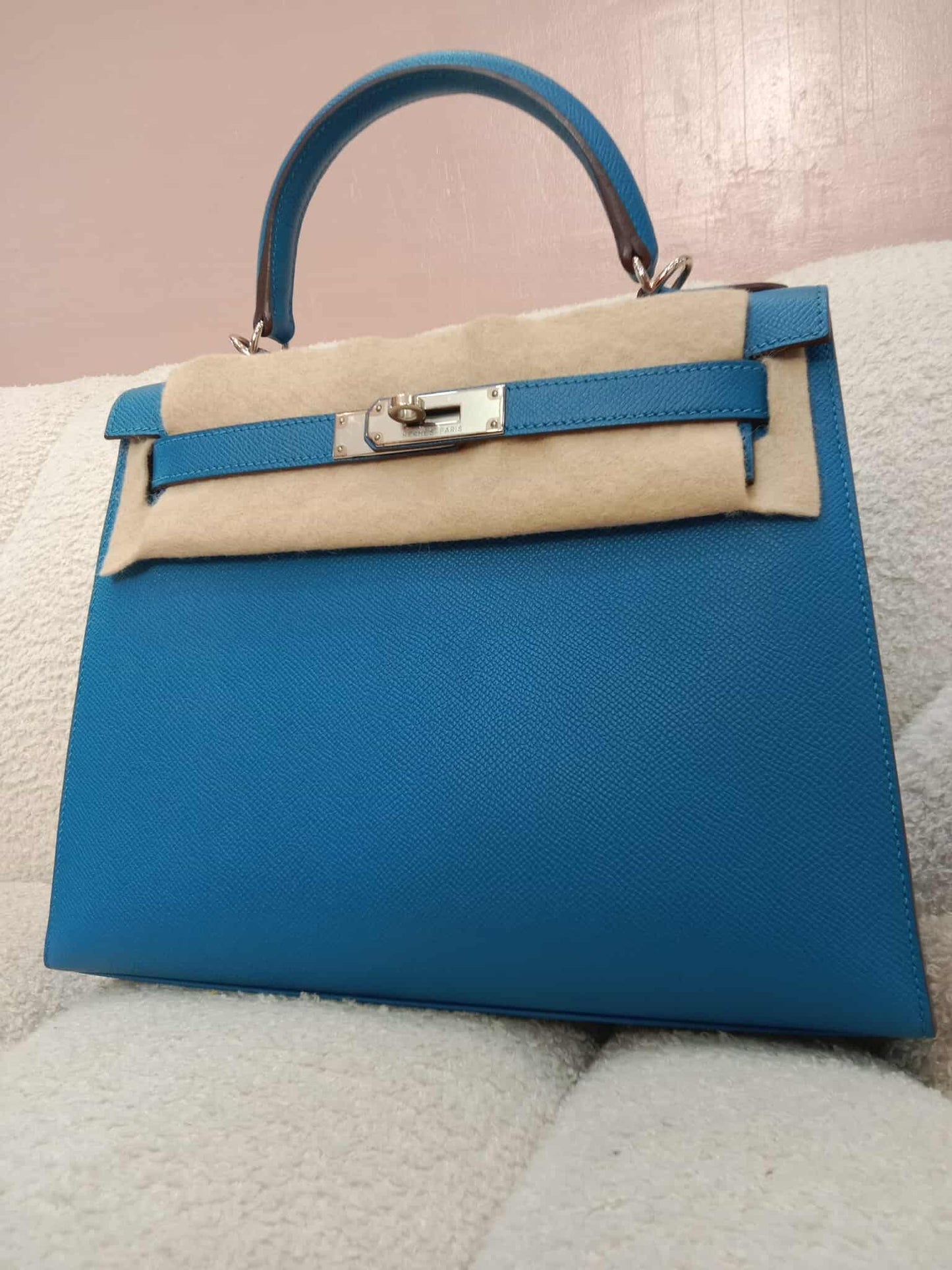 Hermes Kelly 28 Mykonos Sellier Epsom Stamp O Square 2011