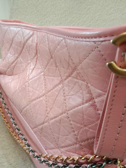 Chanel Gabrielle Hobo Bag Large Pink Series 27