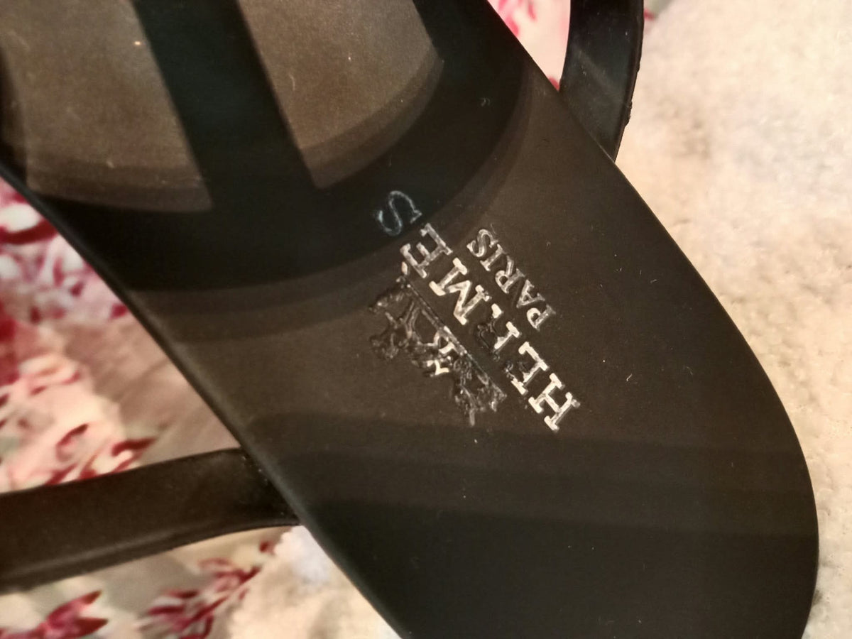 Hermes Egerie Sandals Black Size 35