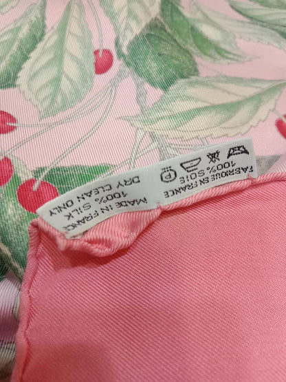 Hermes Les Merises Silk Scarf designed by Antoine de Jacquelot