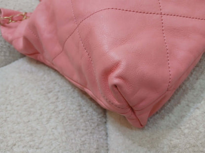 Chanel 22 Hobo Calfskin Pink Microchipped