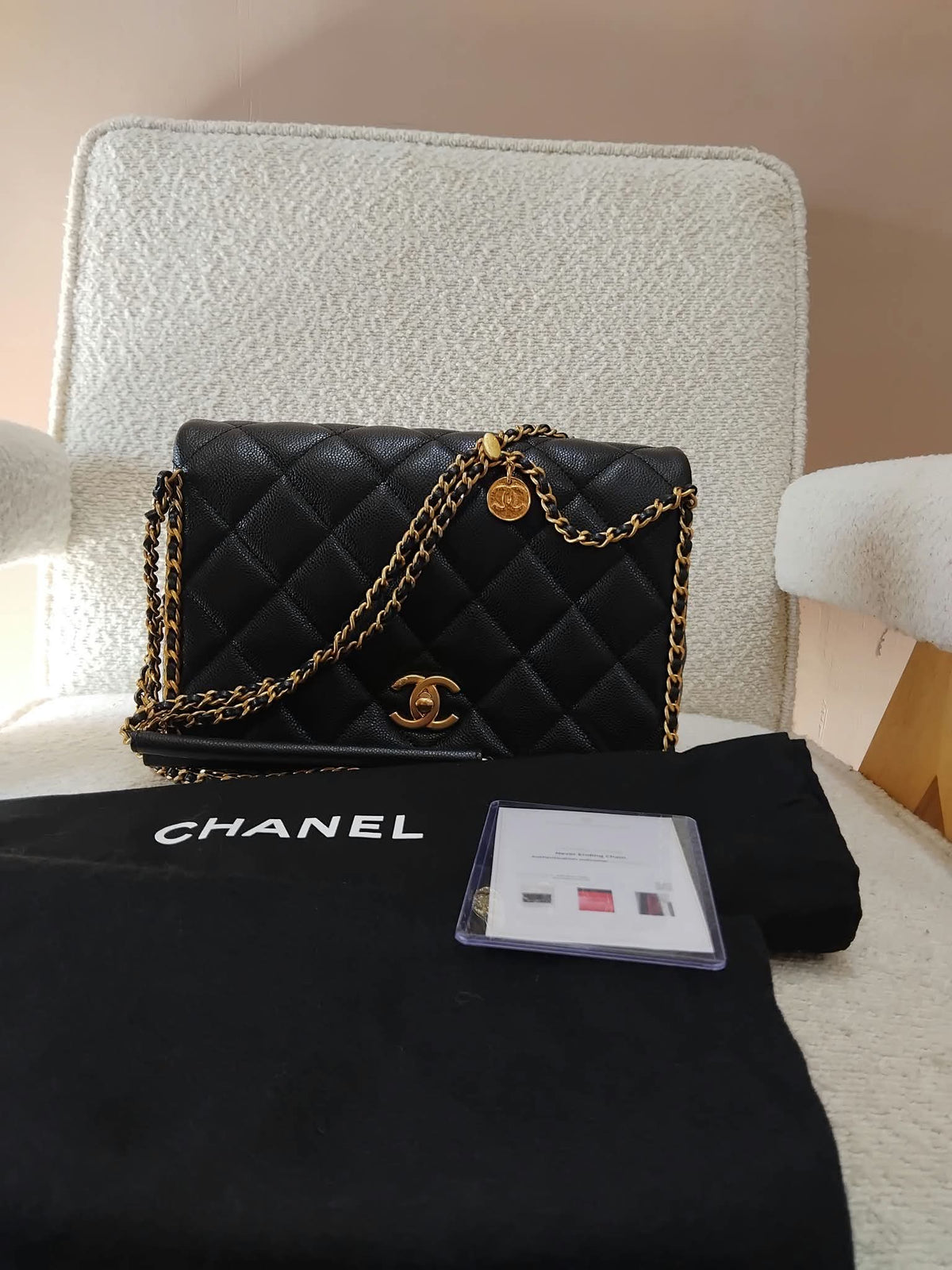 Chanel Black Caviar Neverending Cavair Black Microchipped