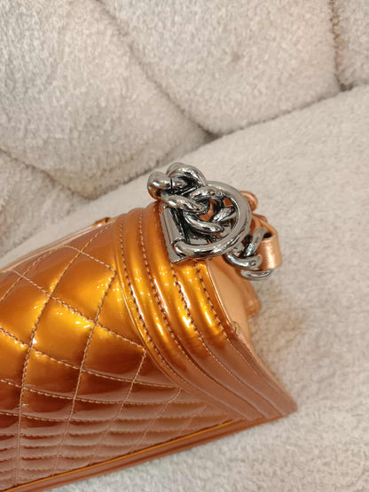 Chanel Quilted Patent Leboy Bronze Series 19