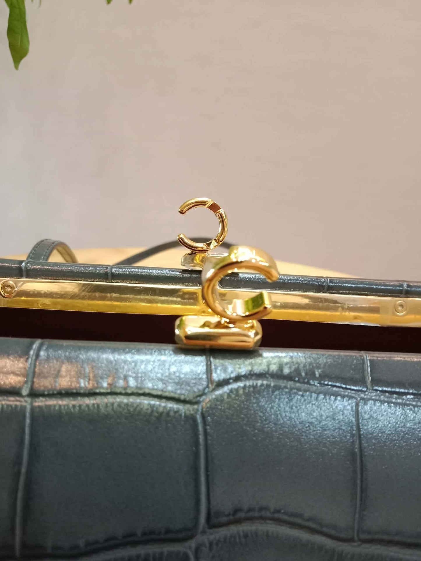 Chanel Crocodile Embossed Calfskin Clutch with Leather Strap Microchipped
