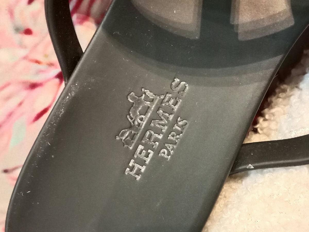 Hermes Egerie Sandals Black Size 35