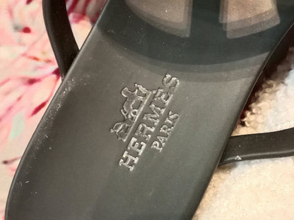 Hermes Egerie Sandals Black Size 35