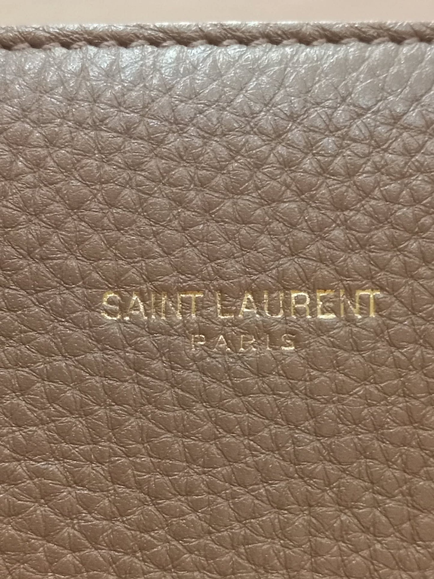 Saint Laurent Sac De Jour Taupe Grained Leather