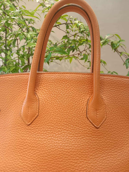 Hermes Birkin 35 Poppy Orange Clemence Stamp L Square 2008