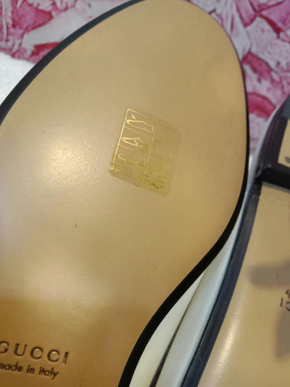 Gucci Princetown Horsebit Mules White Size 38