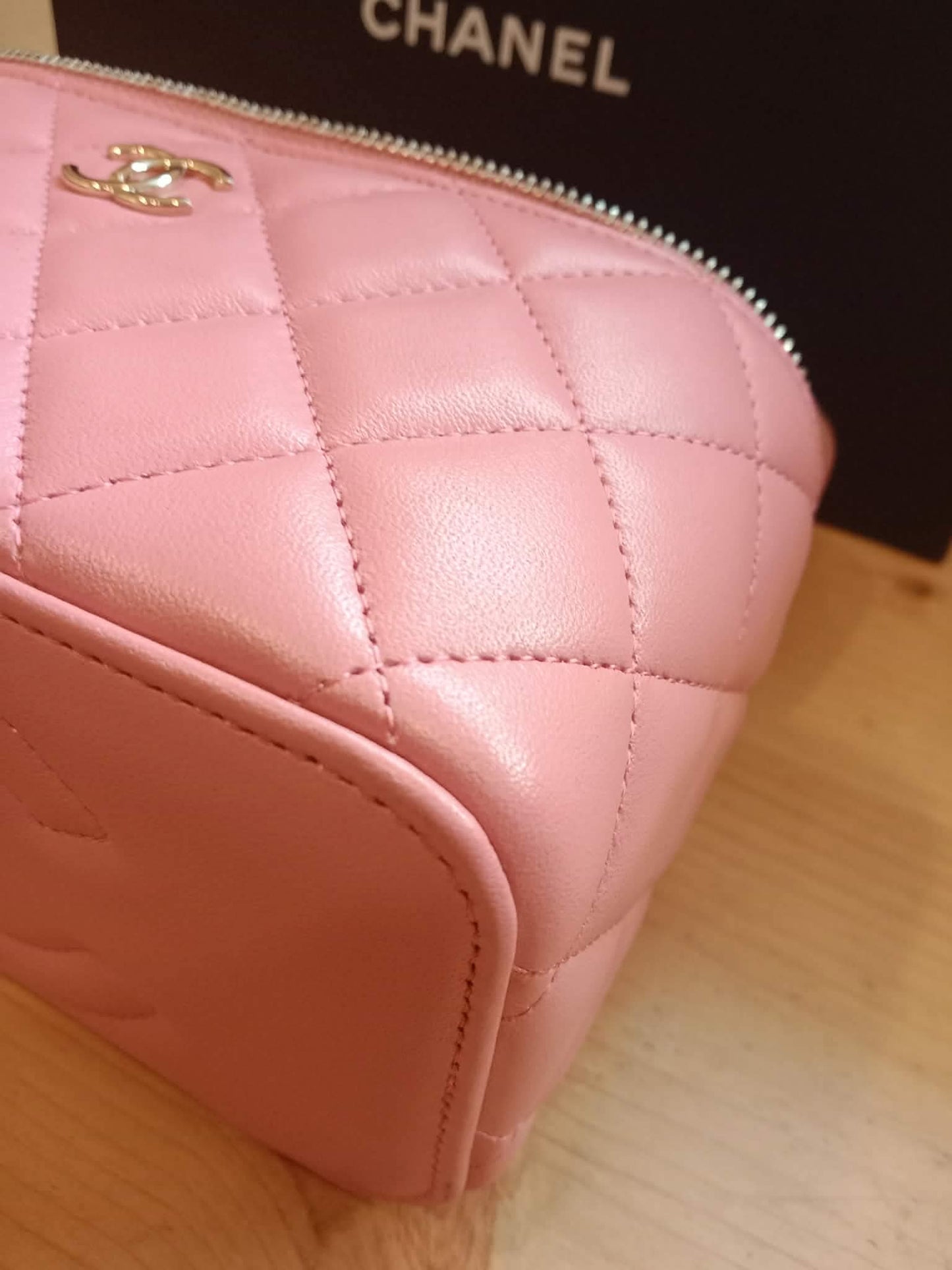 Chanel Vanity Tophandle Lambskin Pink Microchipped