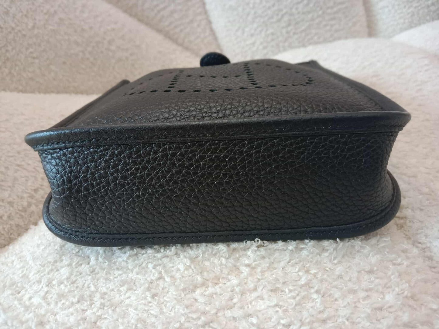 Hermes Mini Evelyne Noir Clemence Stamp U 2022