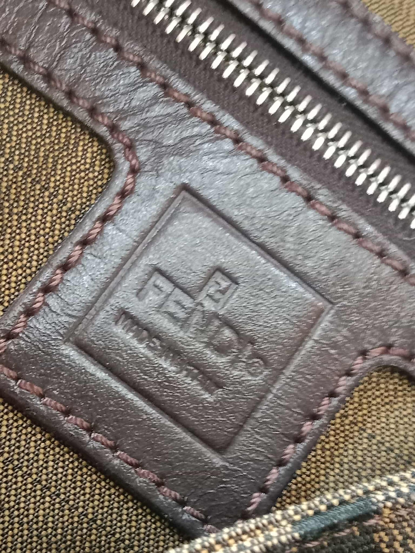 Fendi Zucca Baguette Brown Bag