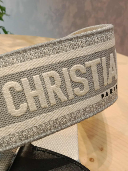 Dior Embroidered Logo Shoulder Strap
