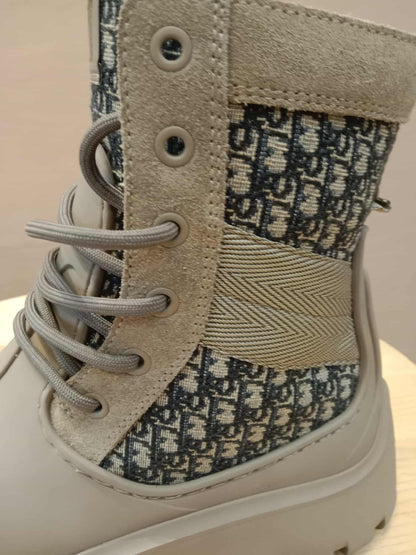 Dior Boots Garden Lace Up Rubber Jaq Size 39