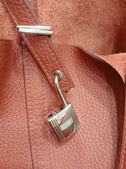 Hermes Picotin 22 Clemence Brique Stamp Y 2020