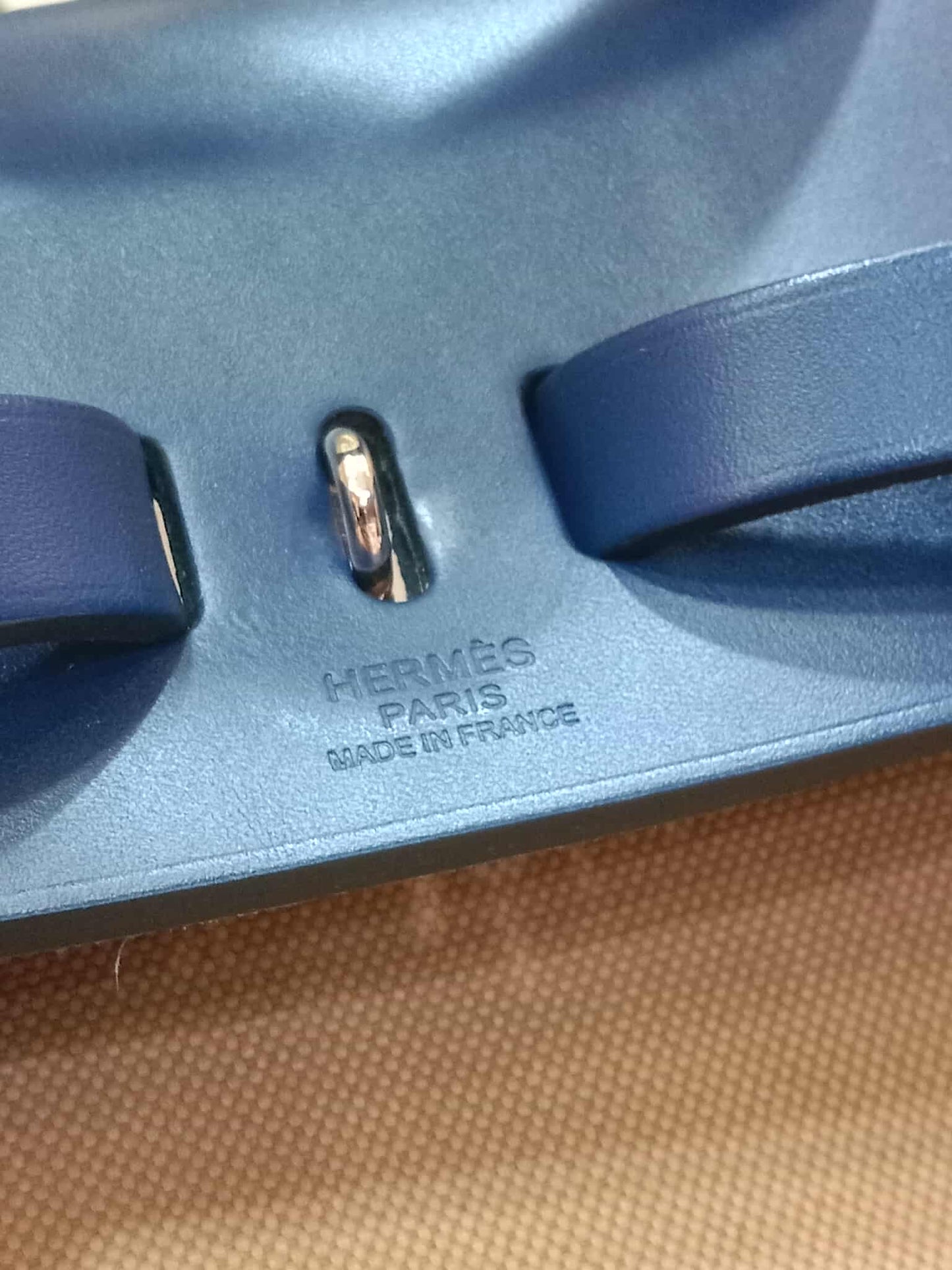 Hermes Herbag Ado Zip Backpack Canvas Bicolor Tan/Blue Stamp U 2022