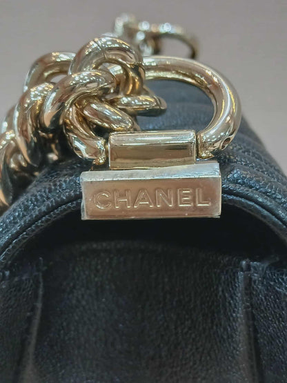 Chanel Leboy Chevron Caviar Small Black Series 29