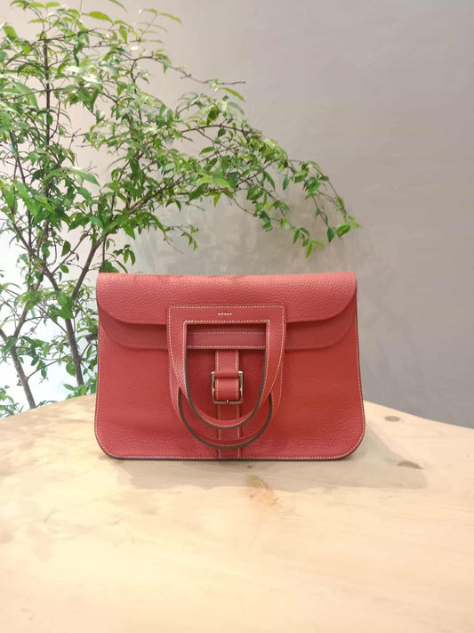 Hermes Halzan 31 Clemence Red Stamp X 2016