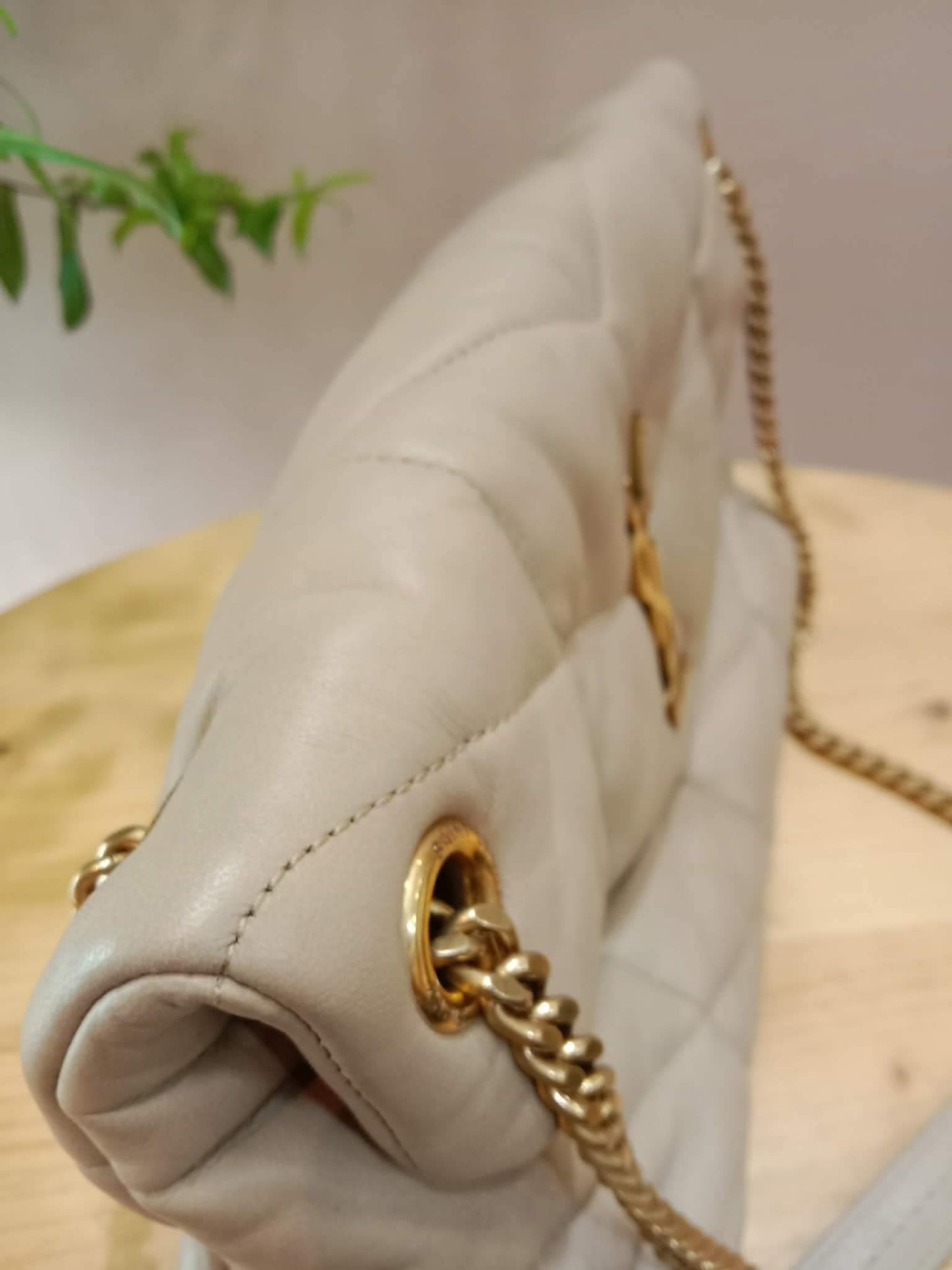 Saint Laurent Quilted Lambskin Lou Puffer Shoulder Bag