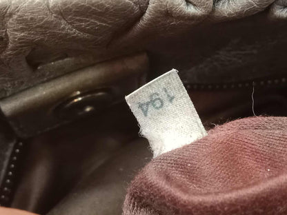 Miu Miu Leather Tote Bag Grey with Crystal Embellished Strap