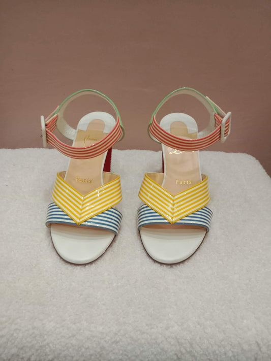 Christian Louboutin "Palavas" Sandals Patent Size 36
