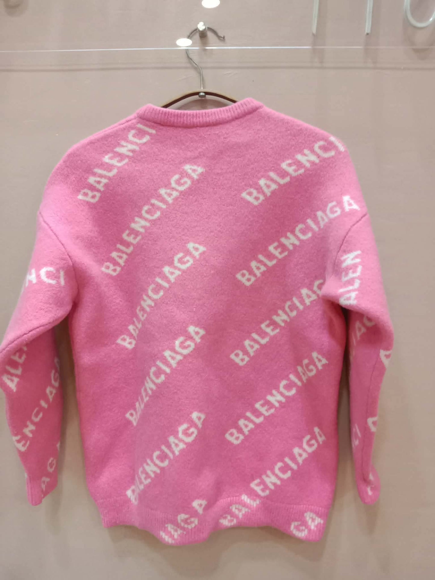 Balenciaga Wool Sweater Pink Size Small