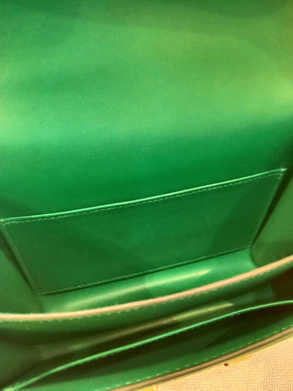 Hermes Constance 18 Green Epsom Stamp C 2018