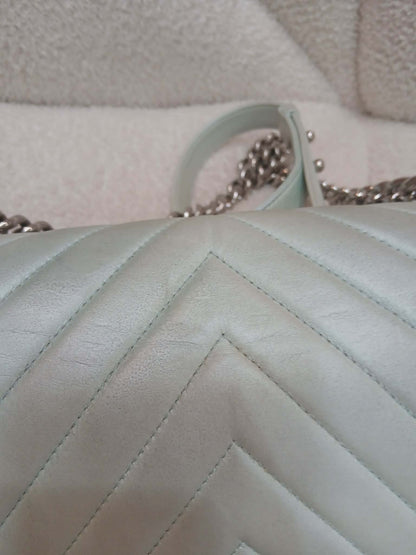 Chanel Leboy Chevron Iridescent Green Old Medium Series 25