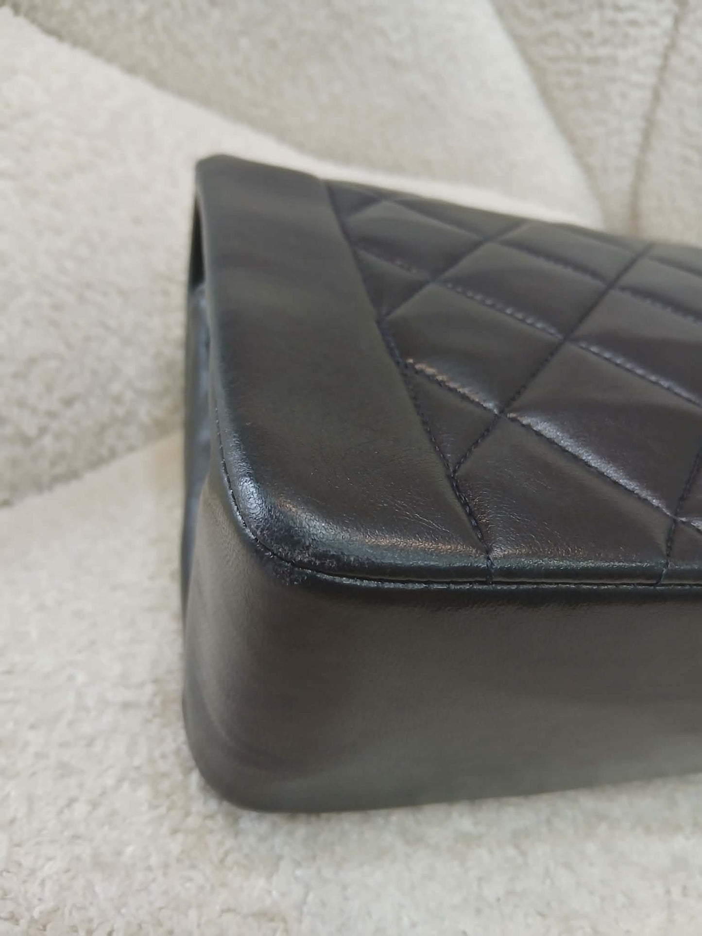 Chanel Diana Single Flap Quilted Lambskin Black Small Series 3