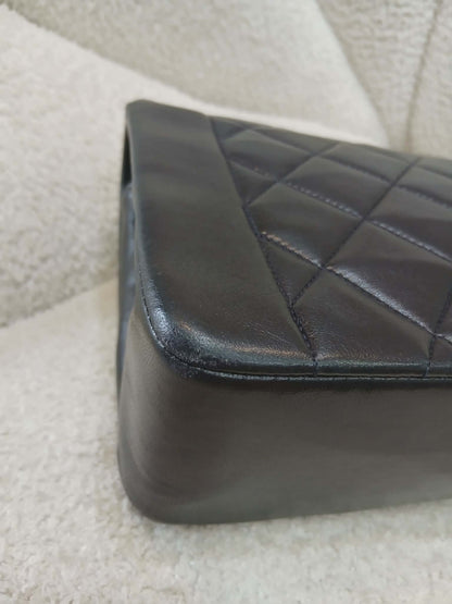 Chanel Diana Single Flap Quilted Lambskin Black Small Series 3
