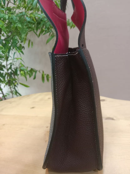 Hermes Halzan 31 Clemence Bicolor Rouge/Pink Stamp B 2023