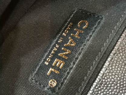 Chanel Le Boy Flap Caviar Small Black Series 23