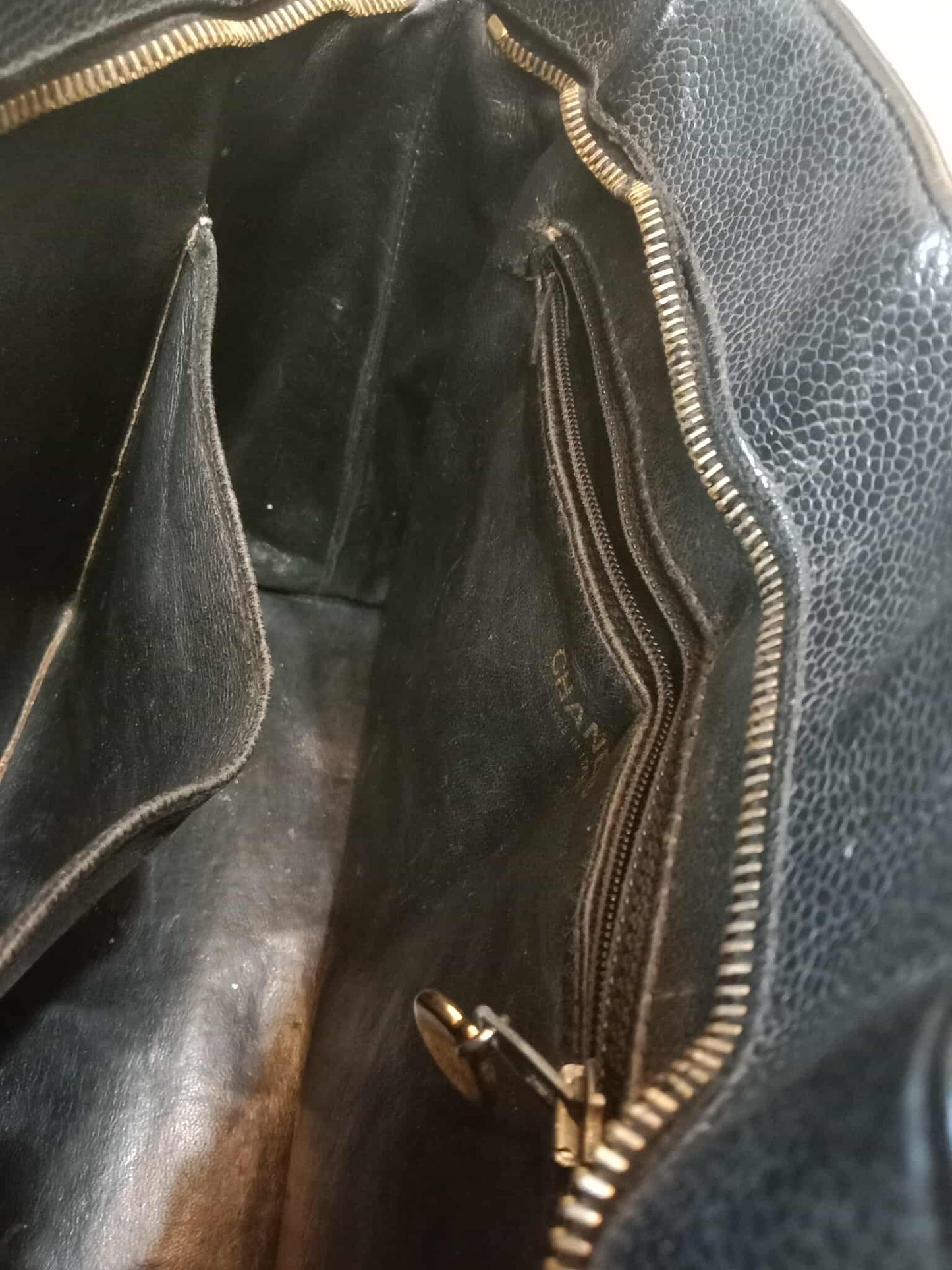 Chanel Medallion Black Caviar Series 7