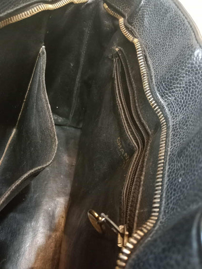 Chanel Medallion Black Caviar Series 7