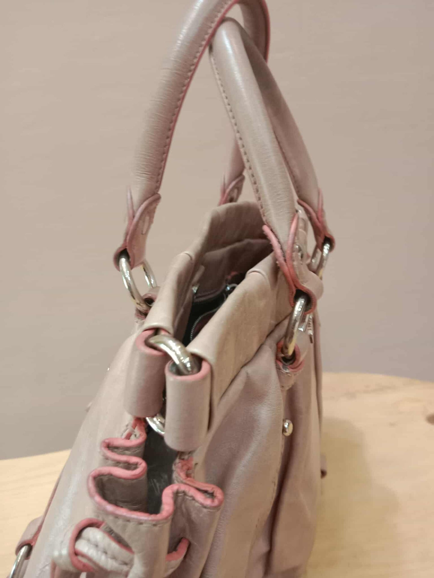 Miu Miu Light Pink Calfskin 2-Way Bag