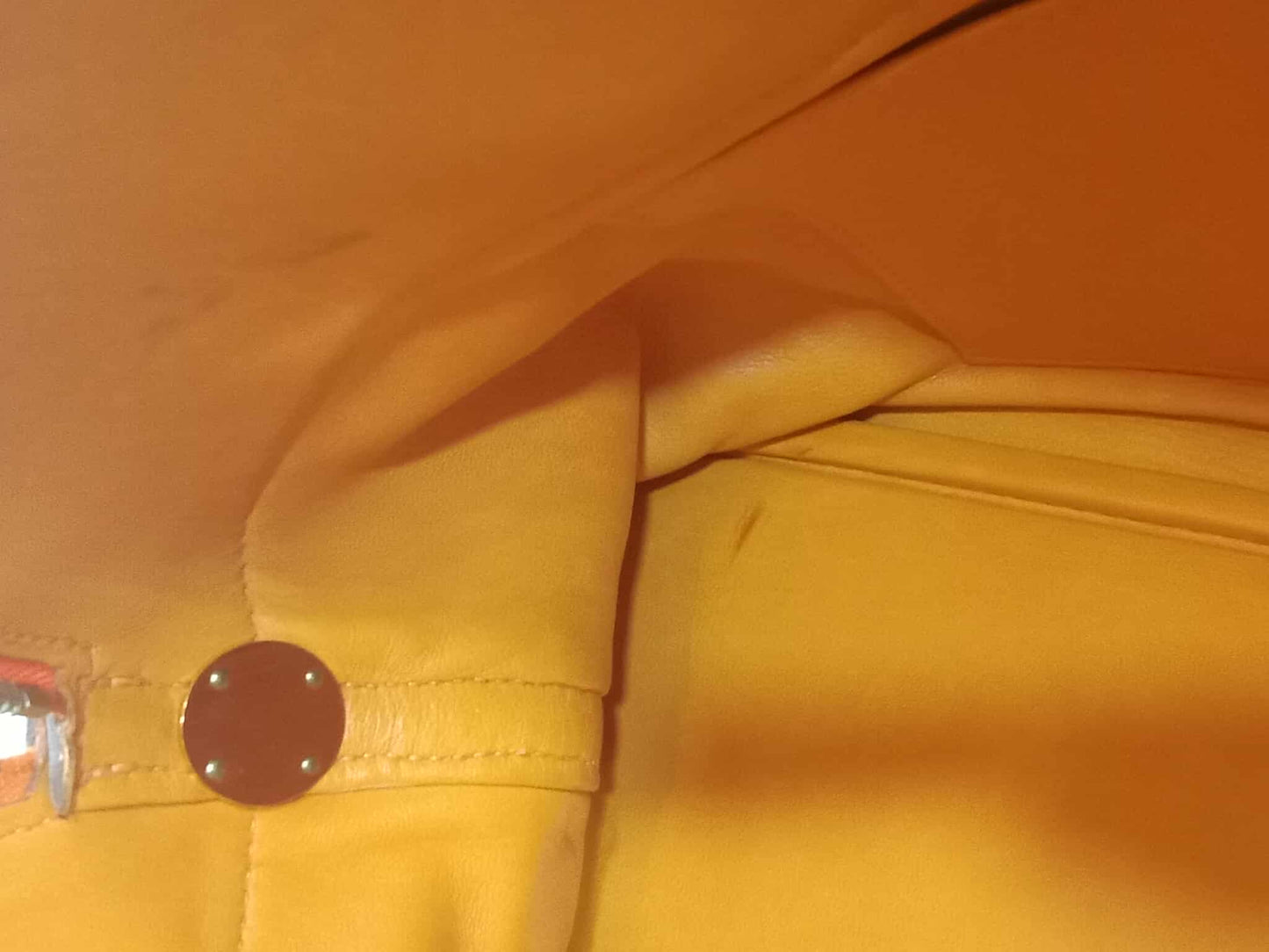 Hermes Bolide 35 Poppy Orange Clemence Stamp F Square (2002)