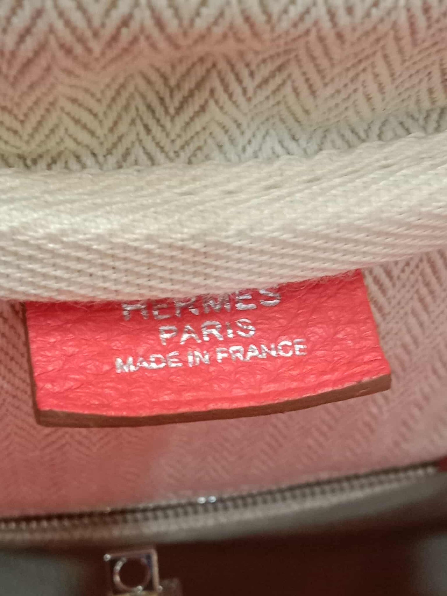 Hermes Victoria 35 Rose Jaipur Clemence Stamp R Square 2014